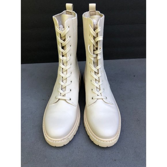 Sam Edelman Womens Lydell Combat Boot 5 Modern Ivory Size 10 - Picture 4 of 8